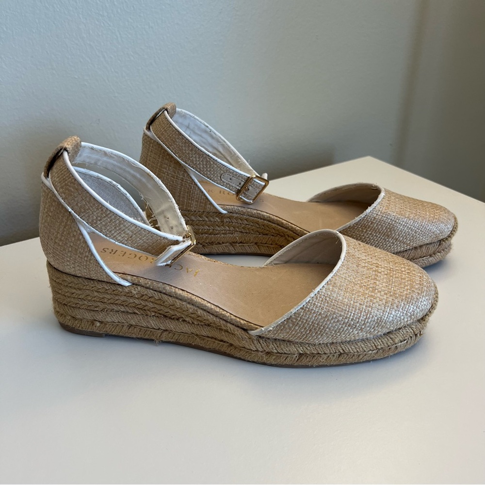 Jack Rogers Tan Espadrilles with Ankle Strap